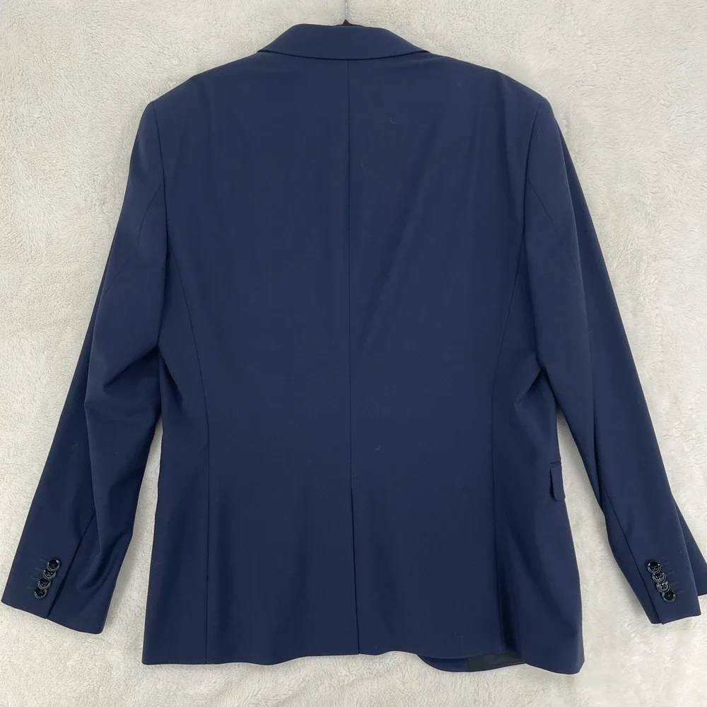 Express Blazer Mens 42R Navy  Slim Sport Coat Performance Stretch Work Travel